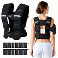 Weighted Vest for Men Women Adjustable 0.7-12.7 lbs Black Fitness Equipment