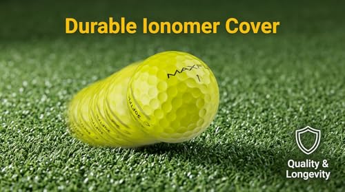Maxfli SoftFli Golf Balls 36-Pack - Low Compression, Durable Yellow Golf Balls for Distance & Control