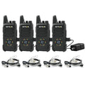 Retevis RT22S 2-Way Radios 4 Pack with Headsets, Rechargeable Walkie Talkies