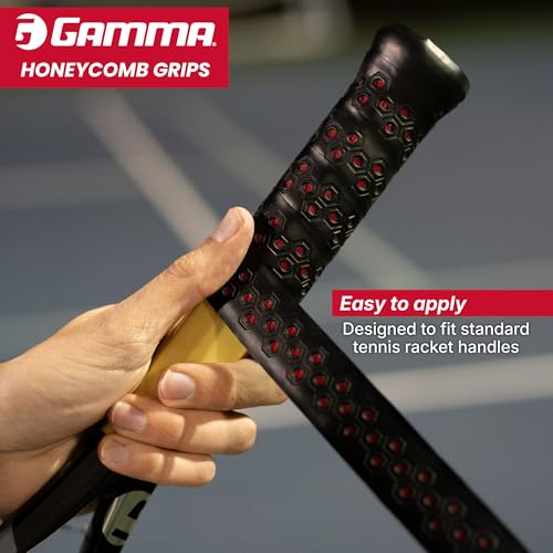 Gamma Tennis Honeycomb Replacement Grip, Moisture Wicking, Tacky, Extra Durable, White…