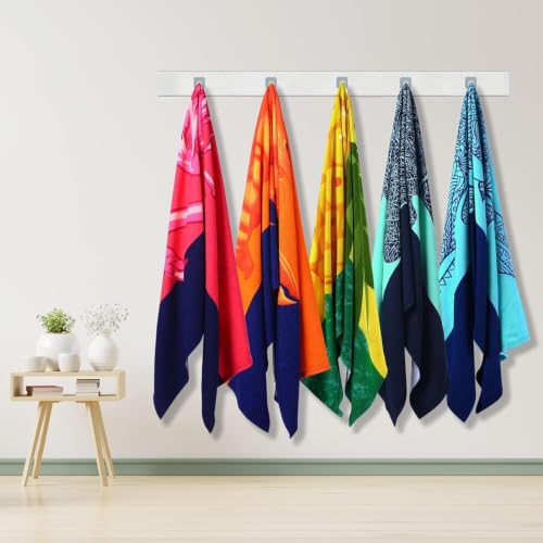 Oversized Beach Towel Set 36x72 Navy Turtle Palm Tree 2 Pack - Soft Travel Essentials