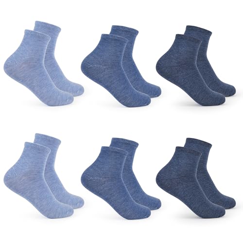 Keds Women's Quarter Knit Socks - One Size Denim Blue Assorted Pack