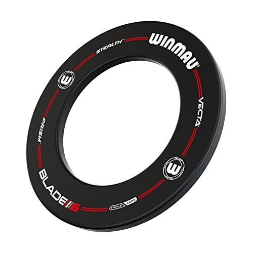 Winmau Pro-Line Dartboard Surround - Black, Fits All Bristle Dartboards, Wall Protection