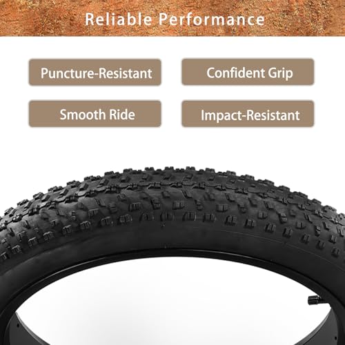 Bxinbxin 20x3.0 Fat Bike Tire and Tube Set - Folding 2PCS for Electric & Mountain Bikes