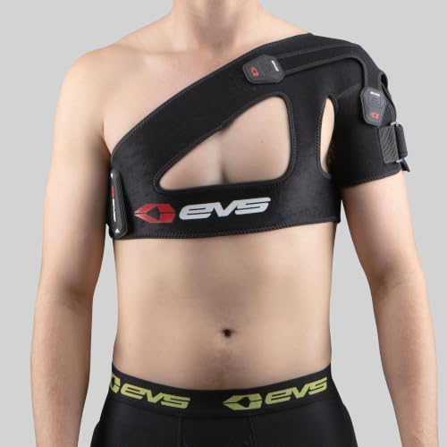 Black XL Shoulder Brace with X-Strap Support - Compression Medical Grade