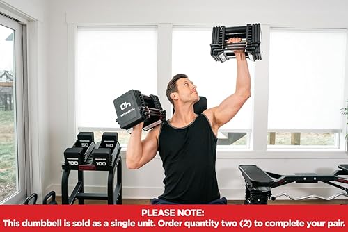 Adjustable Dumbbell PowerBlock Pro 100 EXP 5-40 lbs for Strength Training