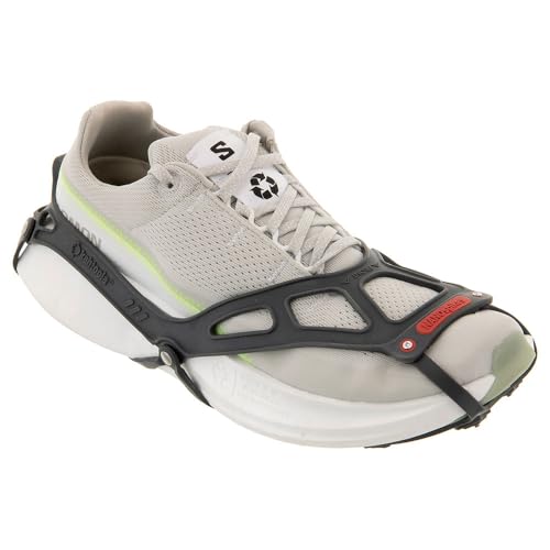 Kahtoola NANOspikes Traction Footwear for Icy Winter Road Running & Walking - Charcoal/Large