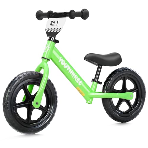 Toddler Balance Bike - Green, Tool-Free Adjustable, Gift for 1-3 Year Olds