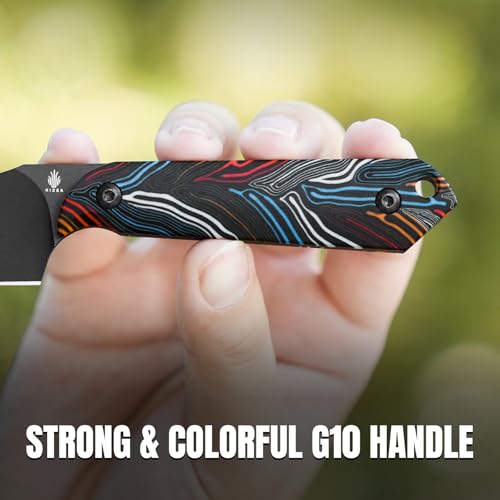Kizer Mini Harpoon Fixed Blade Knife with Sheath - 3V Steel, G10 Handle, Compact EDC