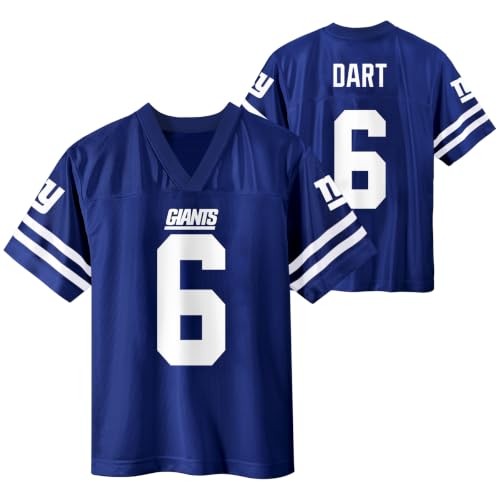 Youth New York Giants Jaxson Dart #6 Blue Home Jersey - Sizes 4-18, Official