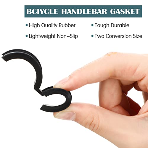 Bike Handlebar Shim Spacers 12-Pack Rubber Adapters for 22.2mm-31.8mm