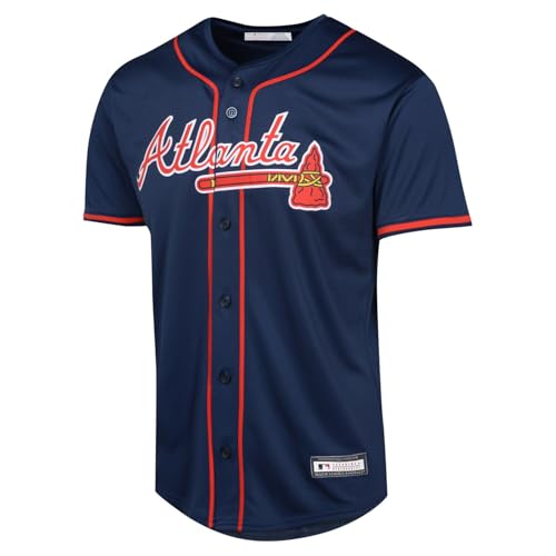 Youth MLB Jersey Ronald Acuna Jr. Atlanta Braves Navy Alternate 8-20