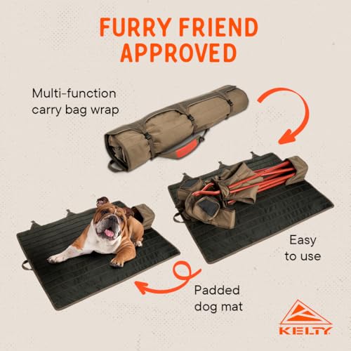 Kelty Essential Camping Chair Bungee Cord / Beluga - Portable Folding Seat for Festivals, Beach, Tailgating