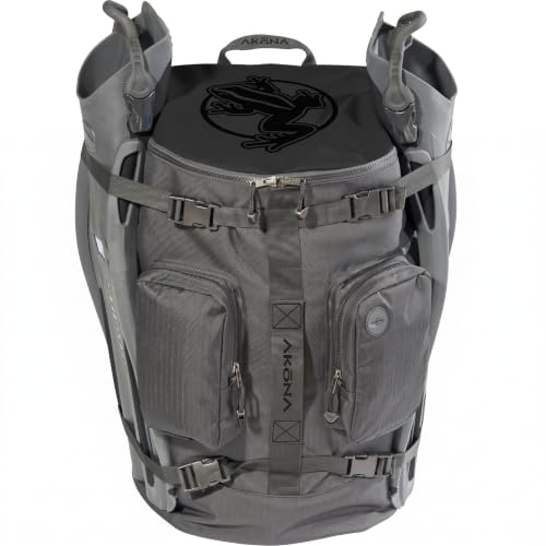 AKONA Black Globetrotter 58L Dive Travel Backpack for Scuba & Snorkeling Gear