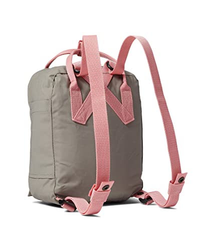 Fjällräven Kanken Mini Backpack - Compact Everyday Carry, Durable Vinylon, Fog/Pink (One Size)