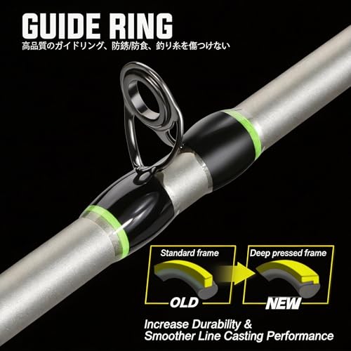 Sougayilang Baitcasting Combo 8.0:1 Gear Ratio, 18LB Drag, 9+1 Bearings, Graphite Rod
