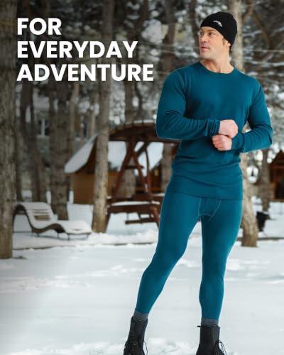 Men's Merino Wool Base Layer Pants - Thermal Long Johns, Charcoal, Large
