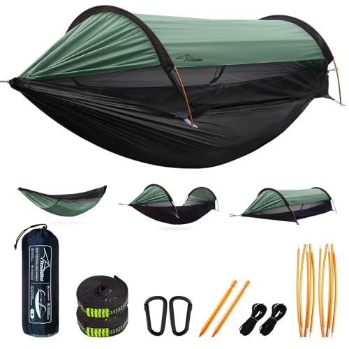 Travel Bird 3-in-1 Camping Hammock Tent with Mosquito Net & UV Sunshade - Green