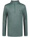 Izod Boys' Long Sleeve Feeder Stripe Quarter Zip Pullover - Sea Pine 14-16