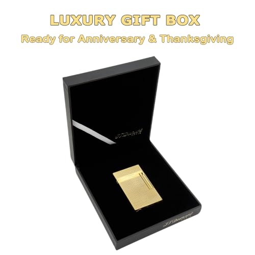 Gold Classic Ligne 2 Style Refillable Lighter with Ping Sound – French Craftsmanship