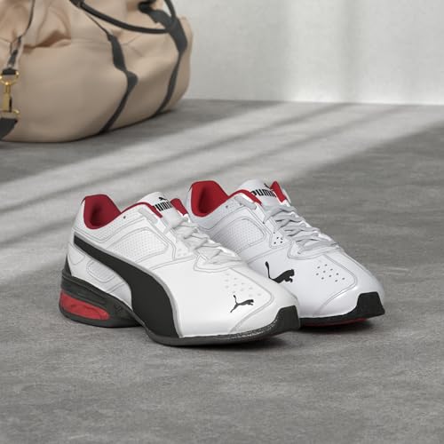 Men's PUMA Tazon 6 FM Sneakers - White Black Silver 10.5