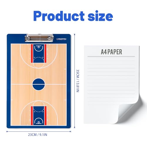 Waterproof Double-Sided Basketball Clipboard Whiteboard - Erasable Tactics Board