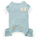 X-Small Striped Dog Pajamas - Soft Stretchy Onesie for Small Dogs, Green