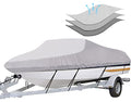 Trailerable Boat Cover 20-23 Ft Waterproof Heavy Duty V-Hull Fish & Ski Cover with Storage Bag - Silver / 20'-23' Long, 100" Wide