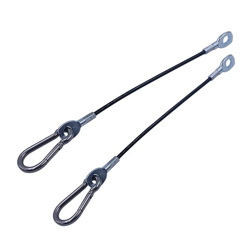 J Bryant 10" Cable Machine Extension Gym Cables (2 Pcs) with Stainless Steel Carabiner for Home Gym Pulley Systems