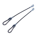 J Bryant 10" Cable Machine Extension Gym Cables (2 Pcs) with Stainless Steel Carabiner for Home Gym Pulley Systems