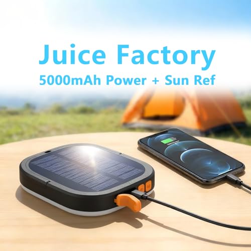LED Camping Lantern with 5000mAh Battery, 2000 Lumens, Solar & USB Rechargeable, Waterproof IP65, Multiple Light Modes - 1 / 5000mAh