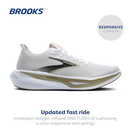 Brooks Men’s Hyperion 3 Neutral Running Shoe Oyster Mushroom/Black/Tea Size 10