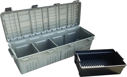 Heavy-Duty Water-Resistant Mobile Gear Storage Crate with Wheels - 81 Qt Capacity