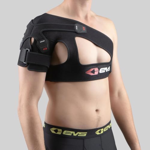 Black XL Shoulder Brace with X-Strap Support - Compression Medical Grade