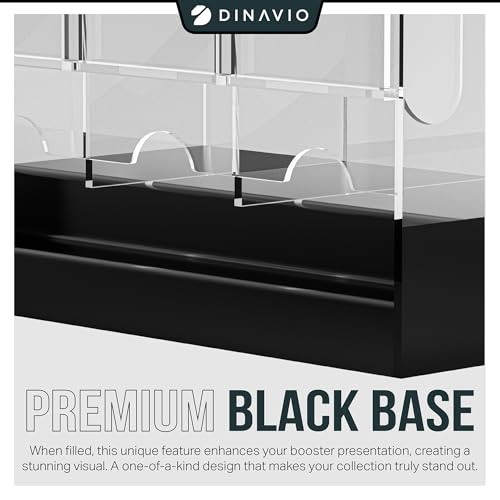 6-Slot Booster Pack Dispenser with Black Acrylic Base for TCG and Sports Cards