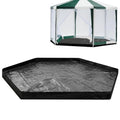Tinideya 12.5 ft Waterproof Hexagon Tent Floor Mat with Vertical Edge for Camping