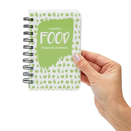 Calorie Tracker Journal Set - Pocket Food Log for Meal and Protein Tracking - 3 Pack, 3-Month Spiral-Bound Food Journals