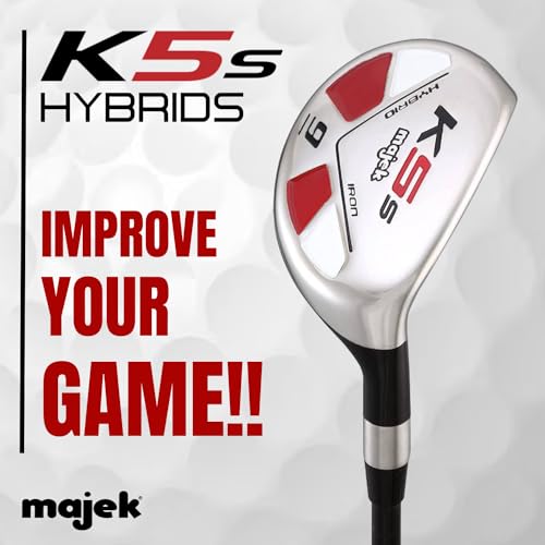 Majek Men's #9 Senior Flex Golf Hybrid Club Right-Handed Utility A Flex