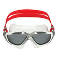 Swim Goggles Adult Unisex Vista Smoke Lens White/Red Frame Anti-Fog & Scratch-Resistant