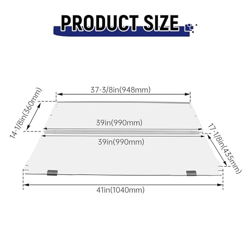 Clear Golf Cart Windshield Compatible with EZGO TXT & Medalist 94-14 - Folding Acrylic