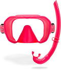Pink Fluo Snorkel & Mask Combo for Snorkeling - Lightweight & High Performance