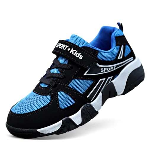 Kids Tennis Shoes Non-Slip Running Sneakers Lightweight Breathable Boys Girls 12 Little Kid / X-Black Blue