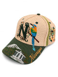 Nicaragua Heritage Baseball Cap Khali - Guardabarranco Bird & Cultural Art Design