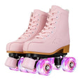 Pink Purple Light Up Roller Skates for Girls Women, 37-US Youth 6