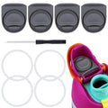 Grey Replacement Stopper and O-Ring Gasket Kit for Owala Water Bottles - 4 Sets