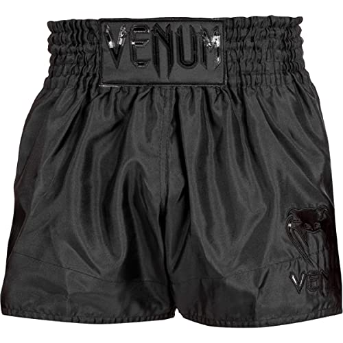 Unisex Muay Thai Shorts for Adults Small Black - Venum Classic
