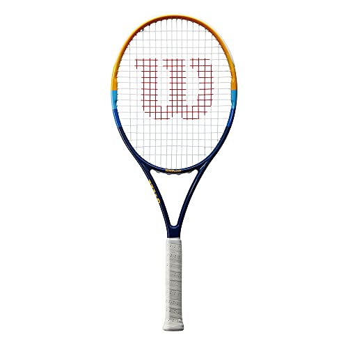 Wilson Adult Recreational Tennis Racket Grip Size 2 4 1/4 Blue/Orange
