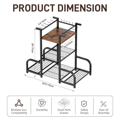 Double-Sided 12-Gun Heavy Duty Metal Gun Rack Floor Stand - Vertical Rifle & Shotgun Storage, Black, Style 02