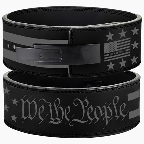 Leather Weight Lifting Belt with Steel Lever Buckle - 10mm Support for Powerlifting & CrossFit - M / 1776