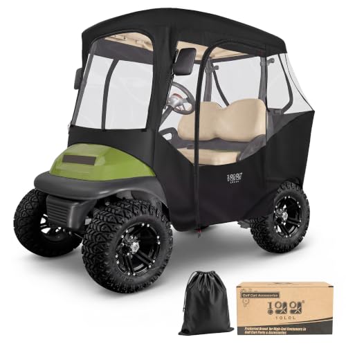 10L0L Golf Cart Enclosure for Club Car DS & Precedent 2 Passenger Waterproof Cover